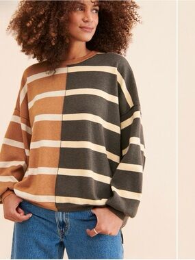 Free People | Uptown Stripe Pullover | Small